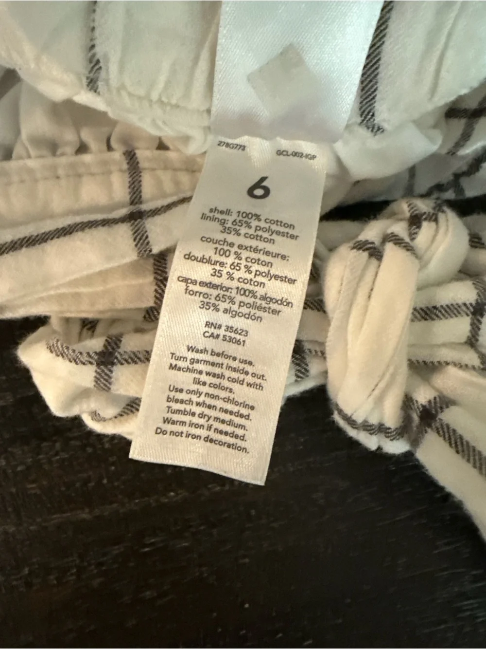 Carter's Girls 6 White and Black Skirt